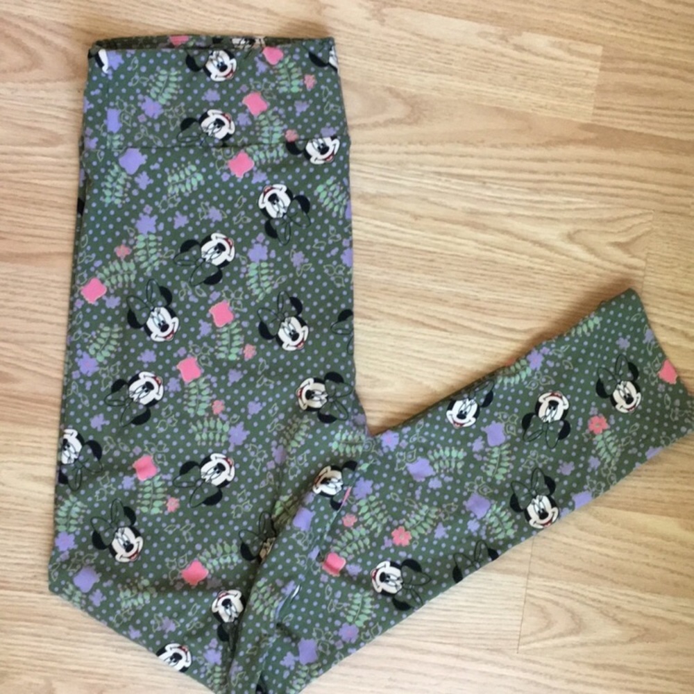 NEW LuLaRoe Disney TC Minnie Mouse Floral Leggings Size TC